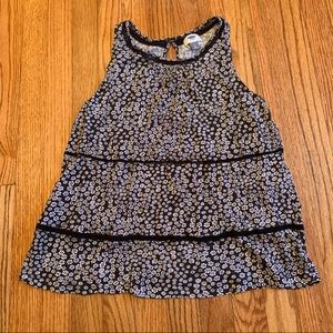 Black Floral Tank Top